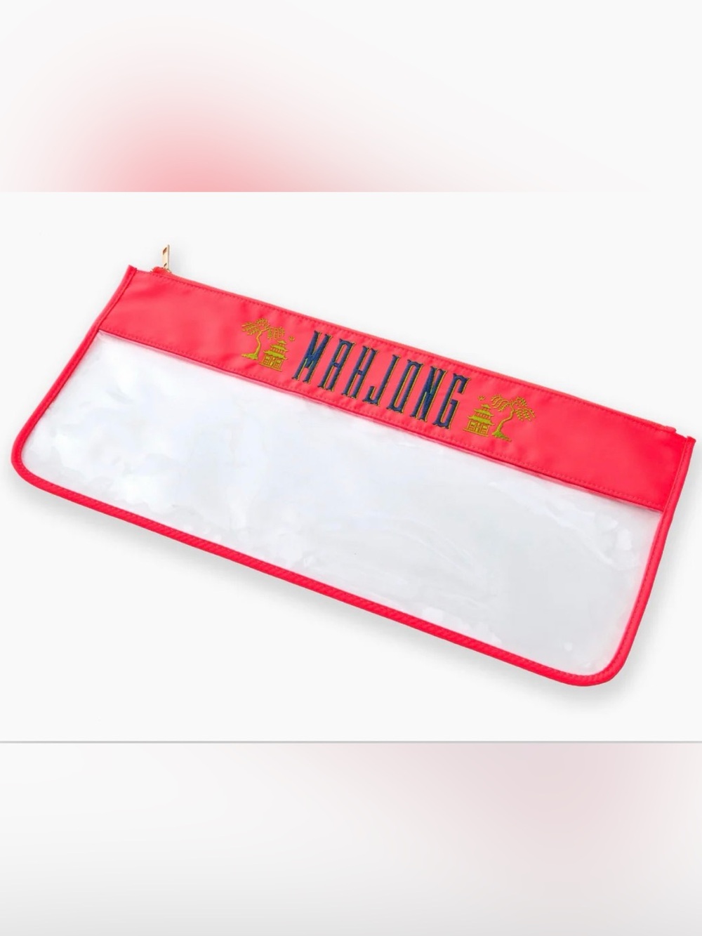 Oh My Mahjong hot coral pagoda tile bag - DISCONTINUED